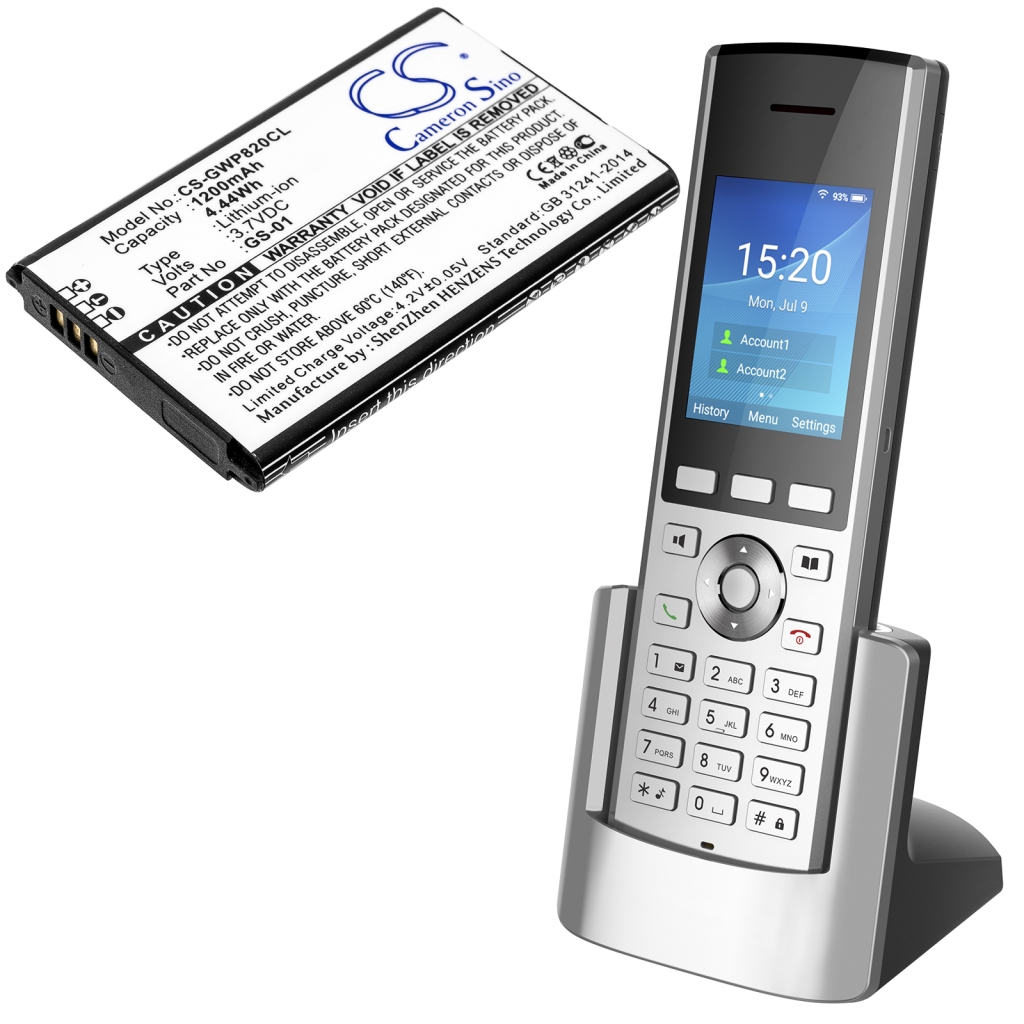 Batterie de téléphone sans fil Grandstream CS-GWP820CL