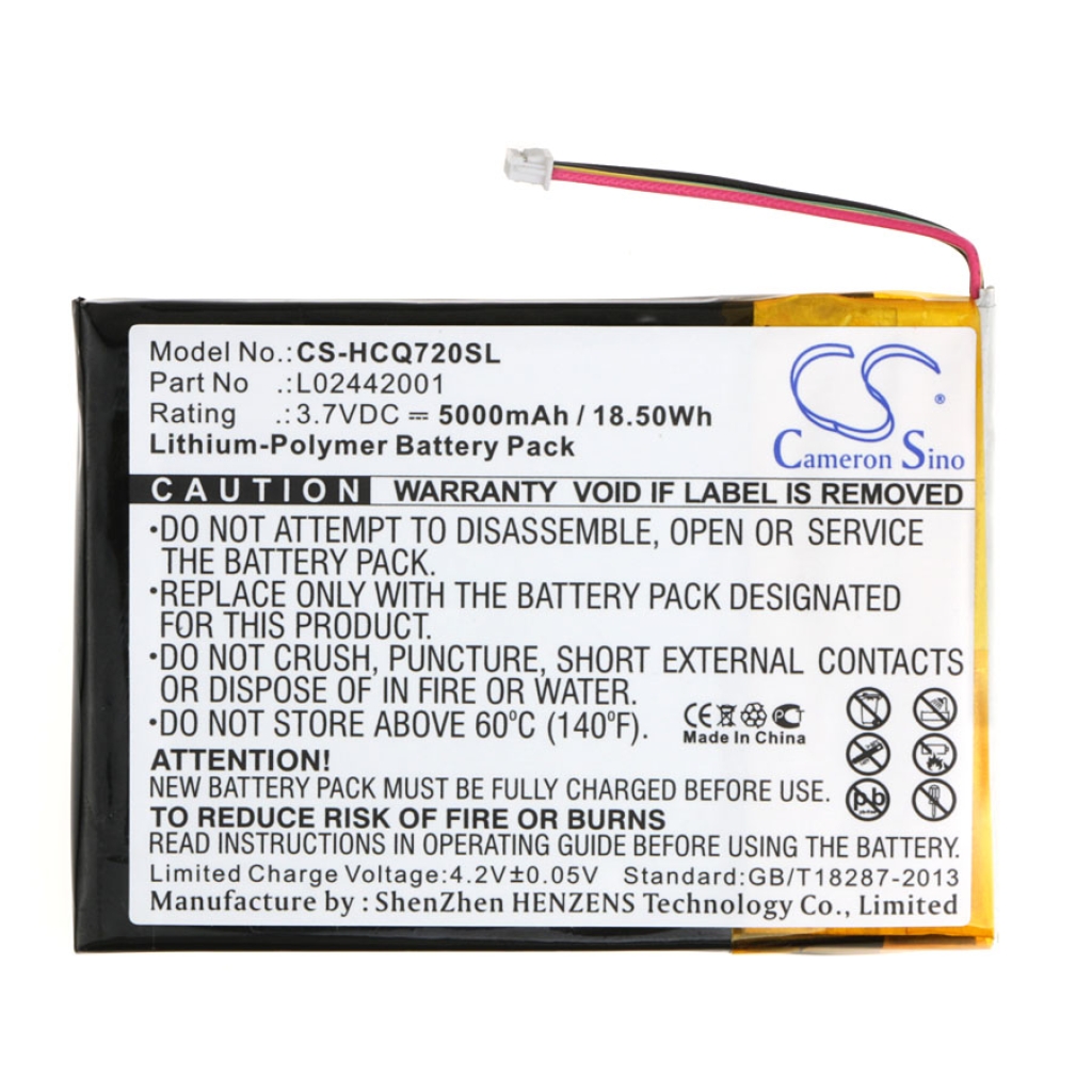 Compatible battery replacement for HP L02442001