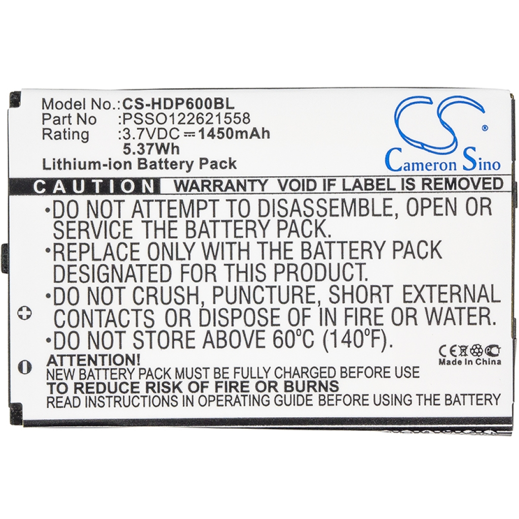 Compatible battery replacement for HandHeld PSSO122621558