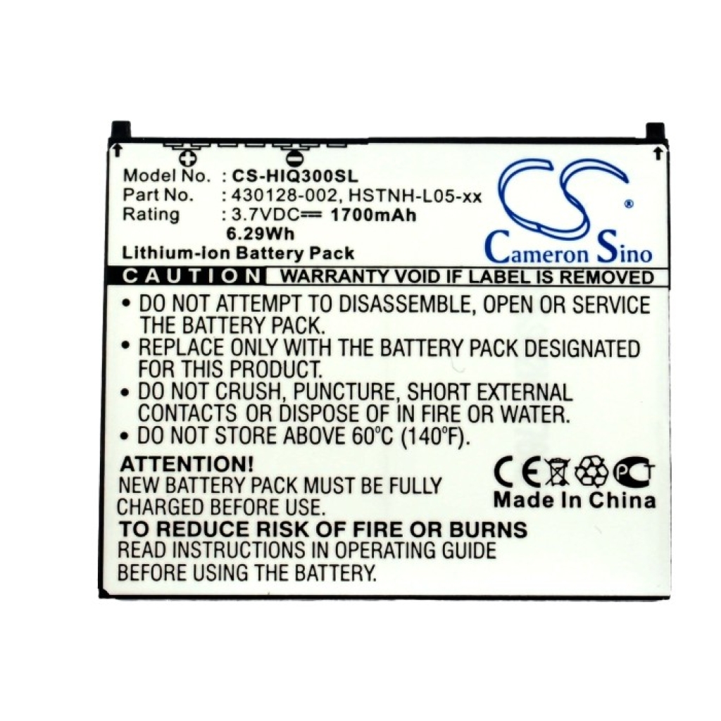 Tablette Batterie HP CS-HIQ300SL