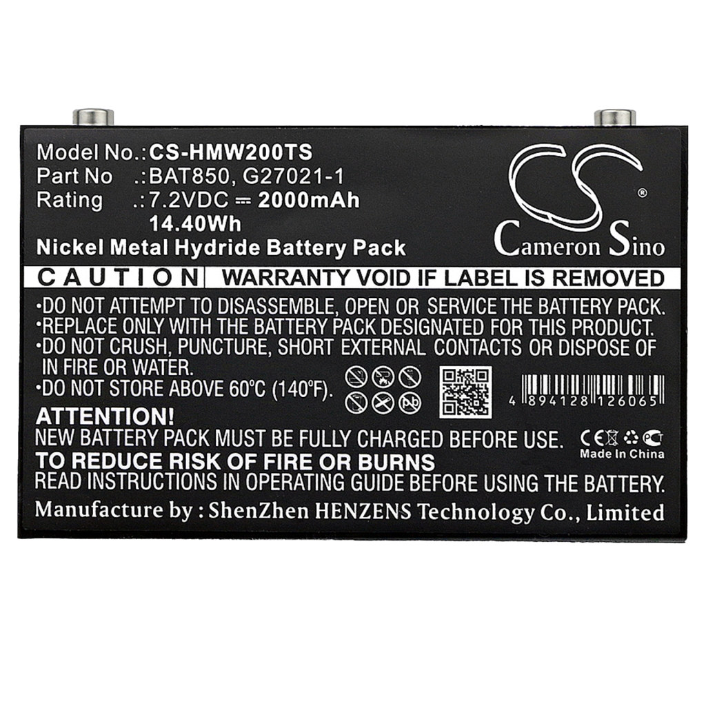 Batterie de casque d'écoute sans fil HME CS-HMW200TS