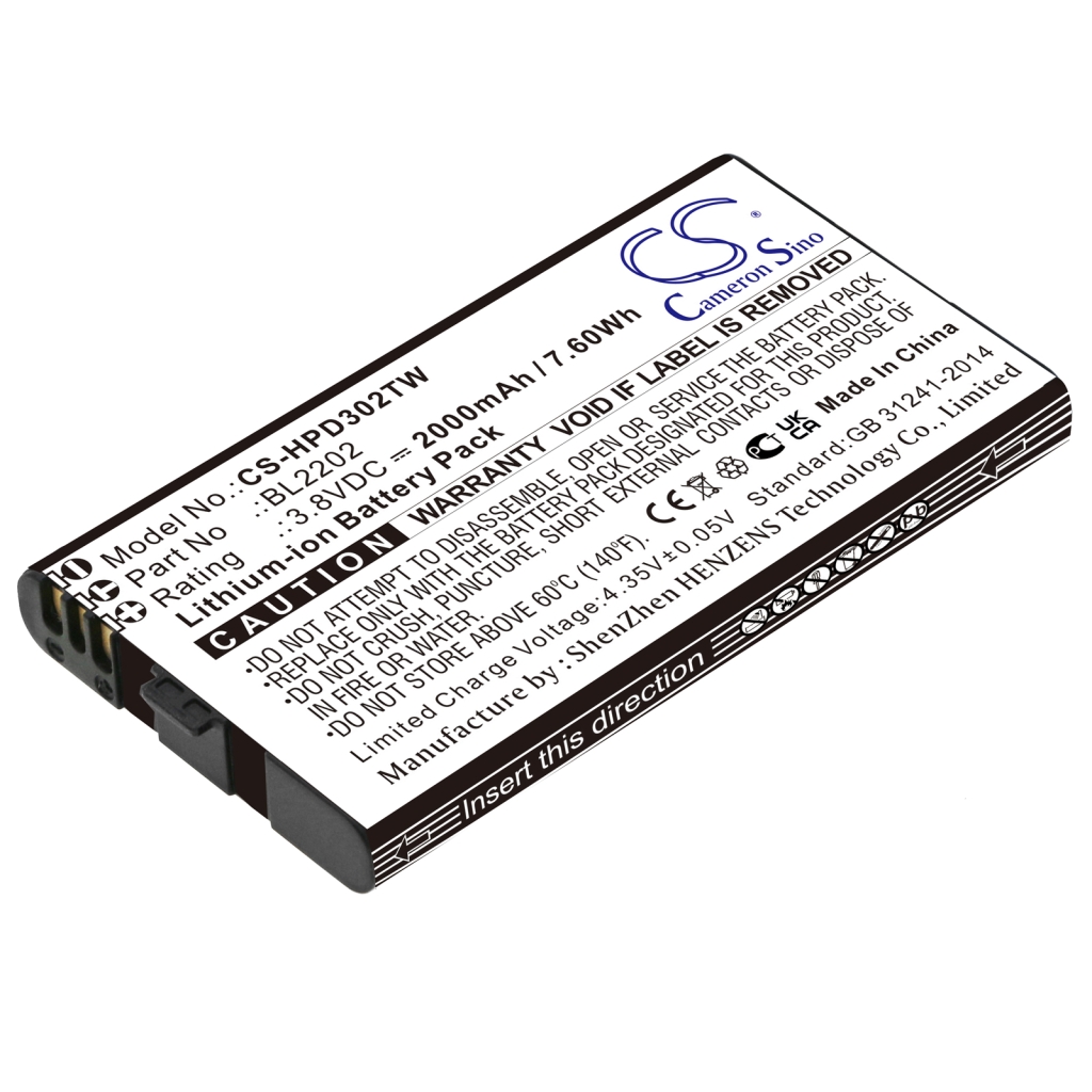 Compatible battery replacement for Hytera BL2202