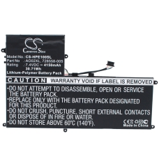 Remplacement de batterie compatible pour HP  728250-121, HSTNN-IB5O, AO02030XL, 72558-005, HSTNN-C78C...