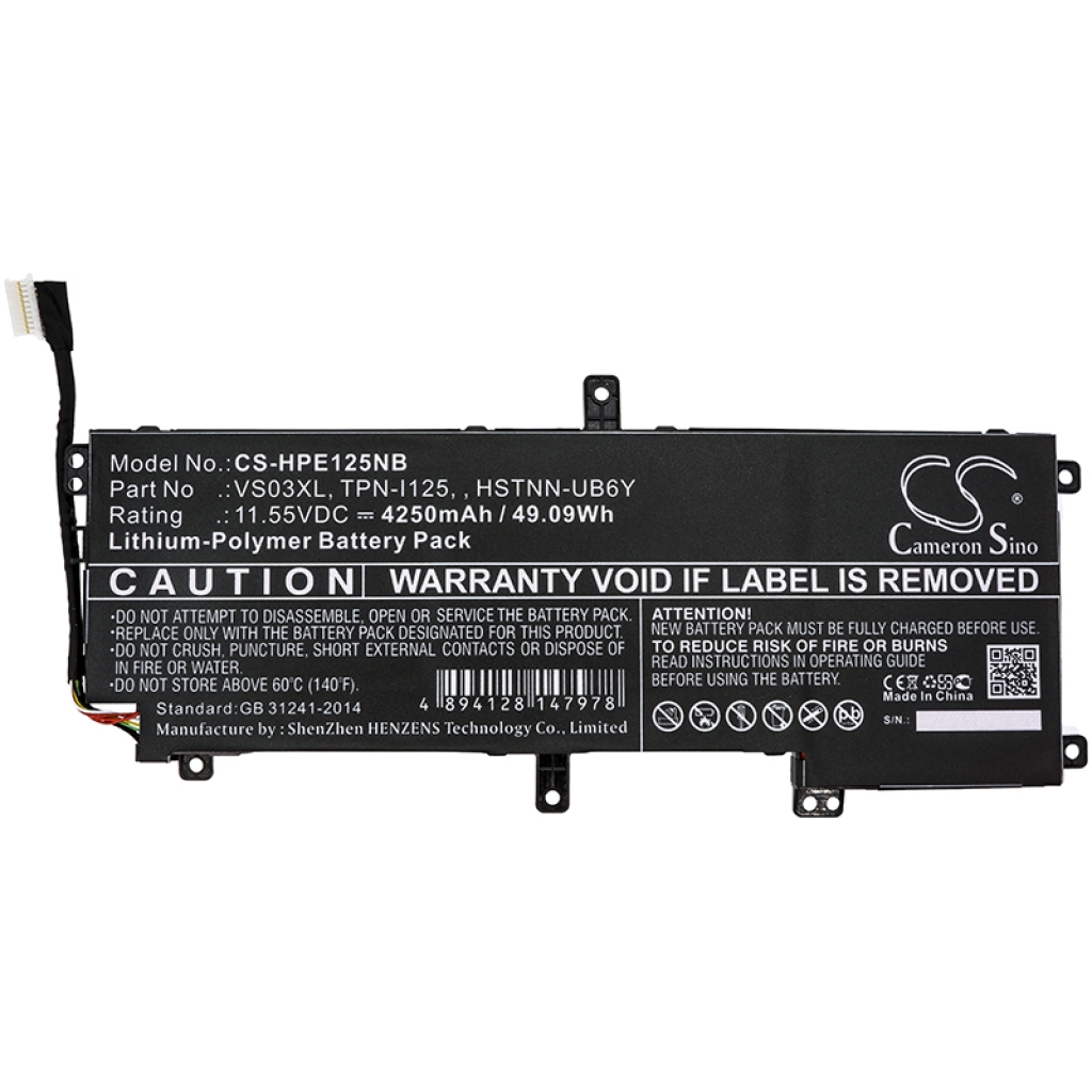 Batterie pour ordinateur portable HP CS-HPE125NB