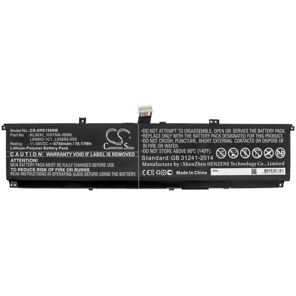 Batterie pour ordinateur portable HP CS-HPE156NB