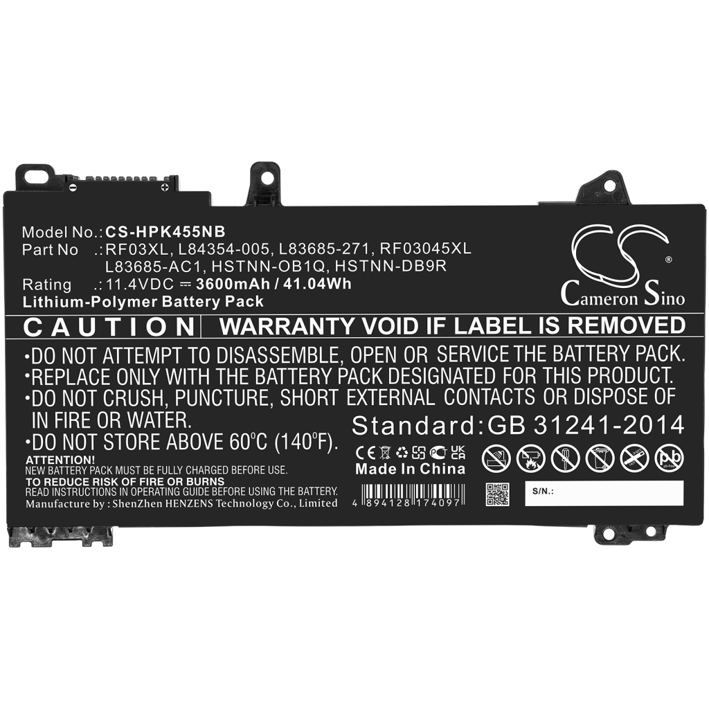 Battery Replaces RF03XL