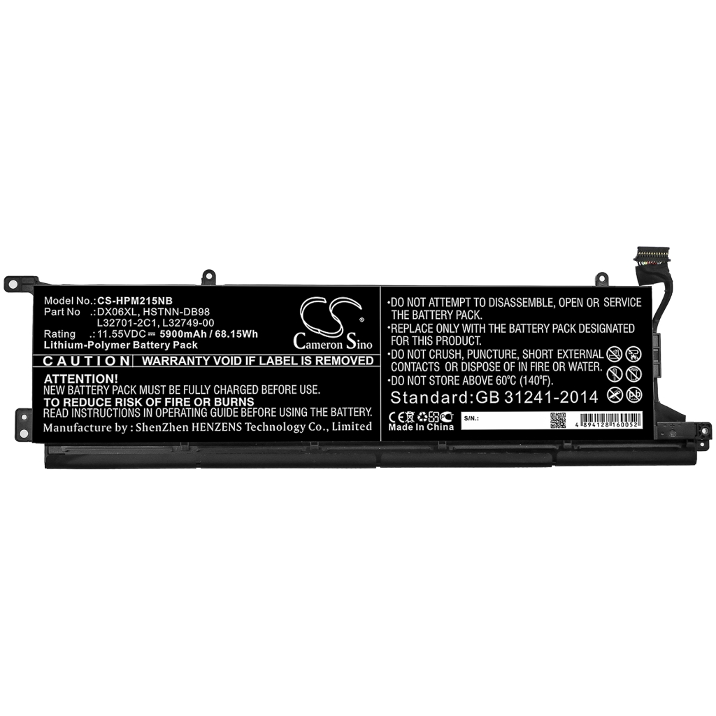 Batteries Remplace DX06XL