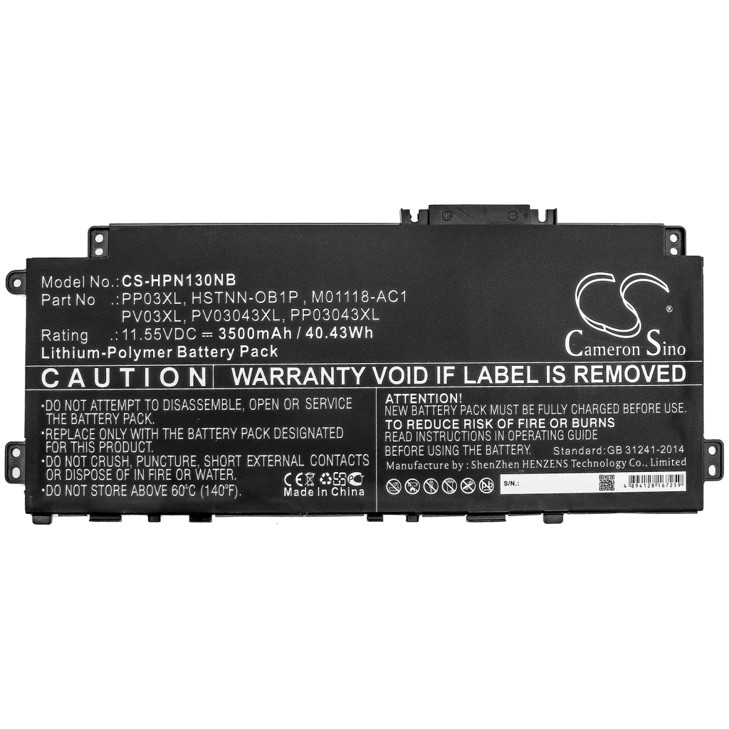 Batteries Remplace PP03XL