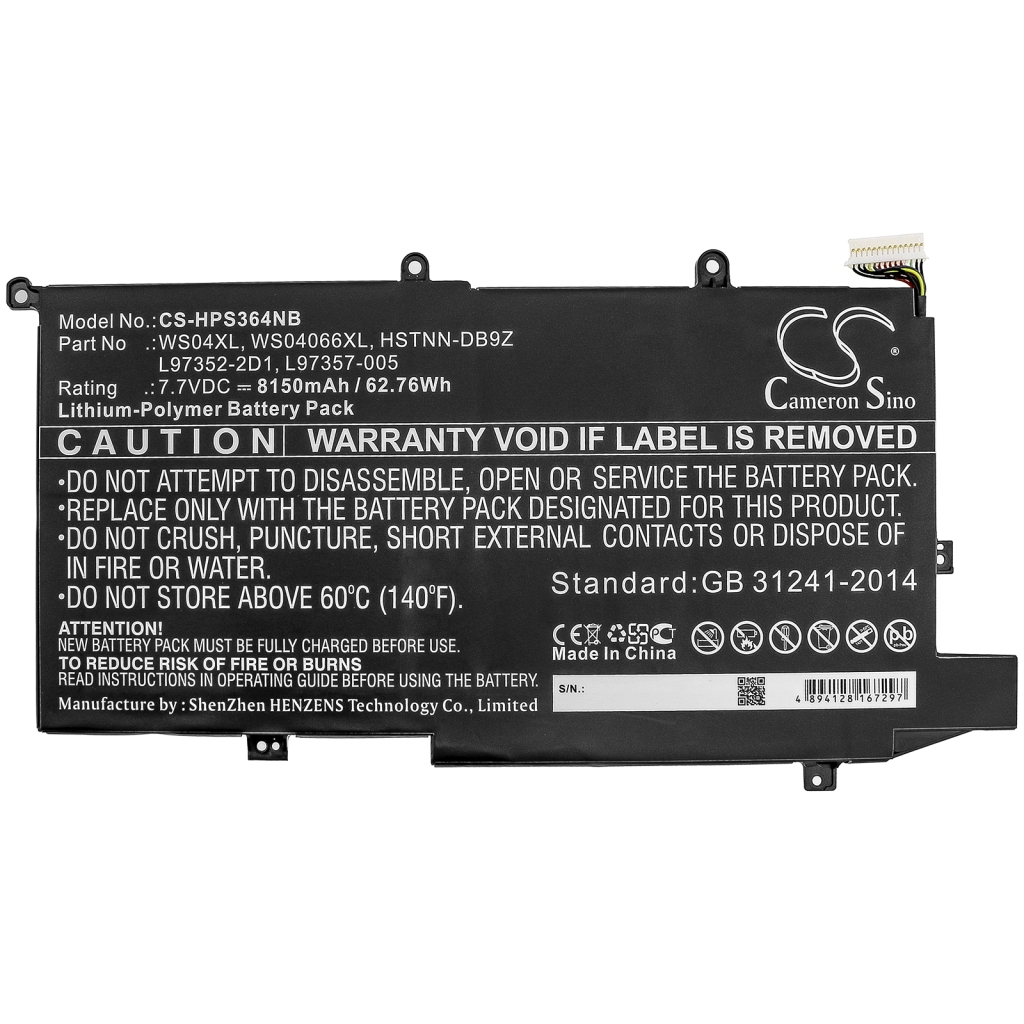 Batteries Remplace WS04066XL