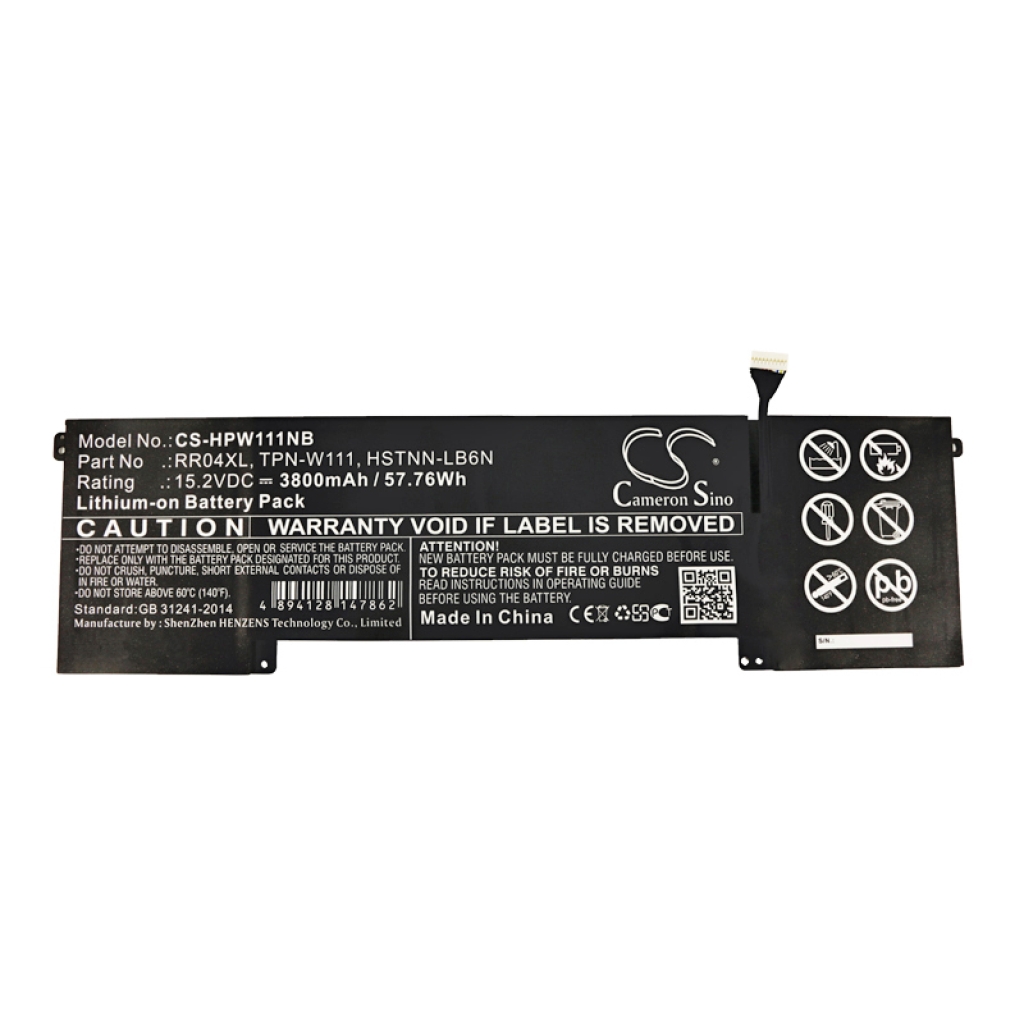 Remplacement de batterie compatible pour HP  RR04XL, K5C63PA