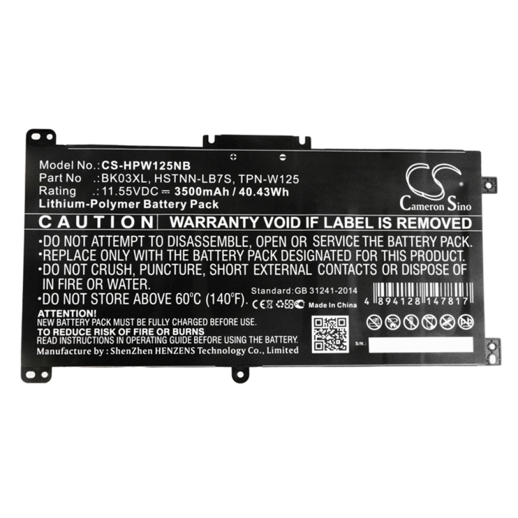 Battery Replaces BK03XL