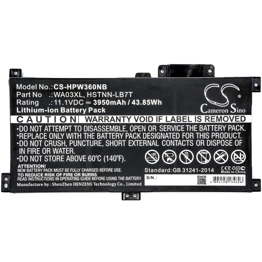 Battery Replaces WA03XL