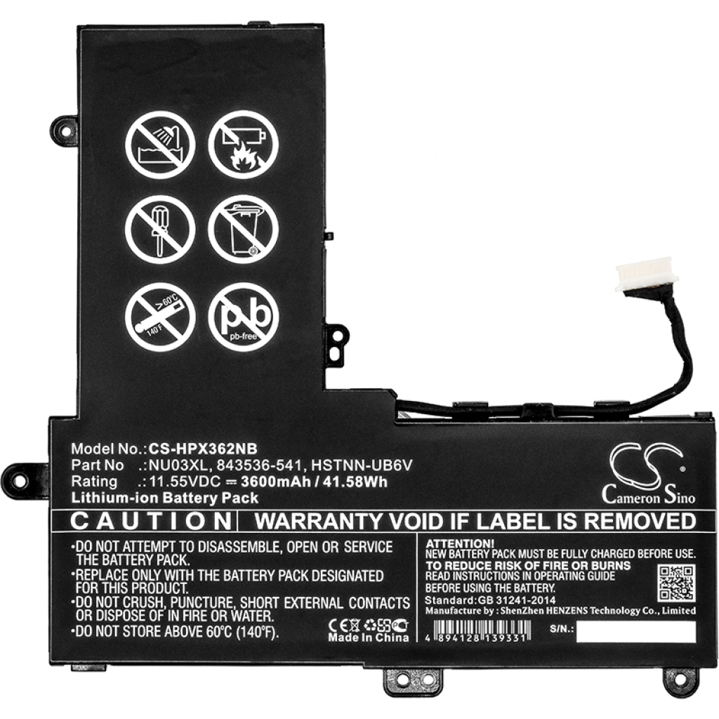 Battery Replaces NU03XL