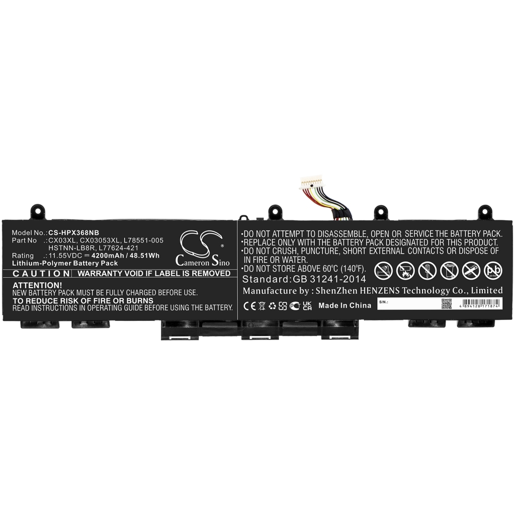 Battery Replaces CX03XL