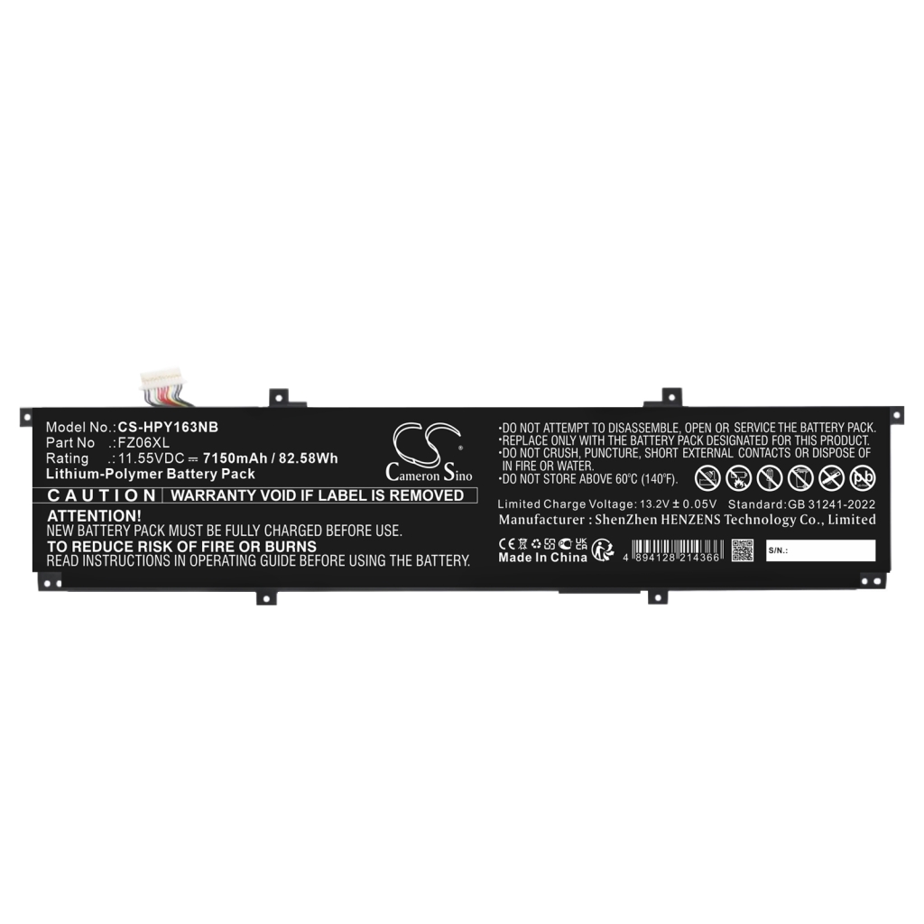 Batterie pour ordinateur portable HP CS-HPY163NB