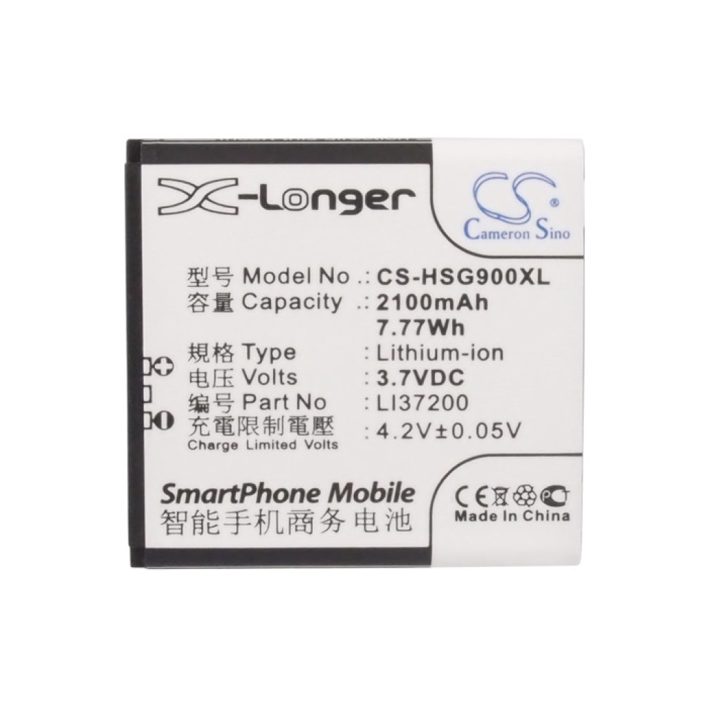 Compatible battery replacement for Hisense LI37200