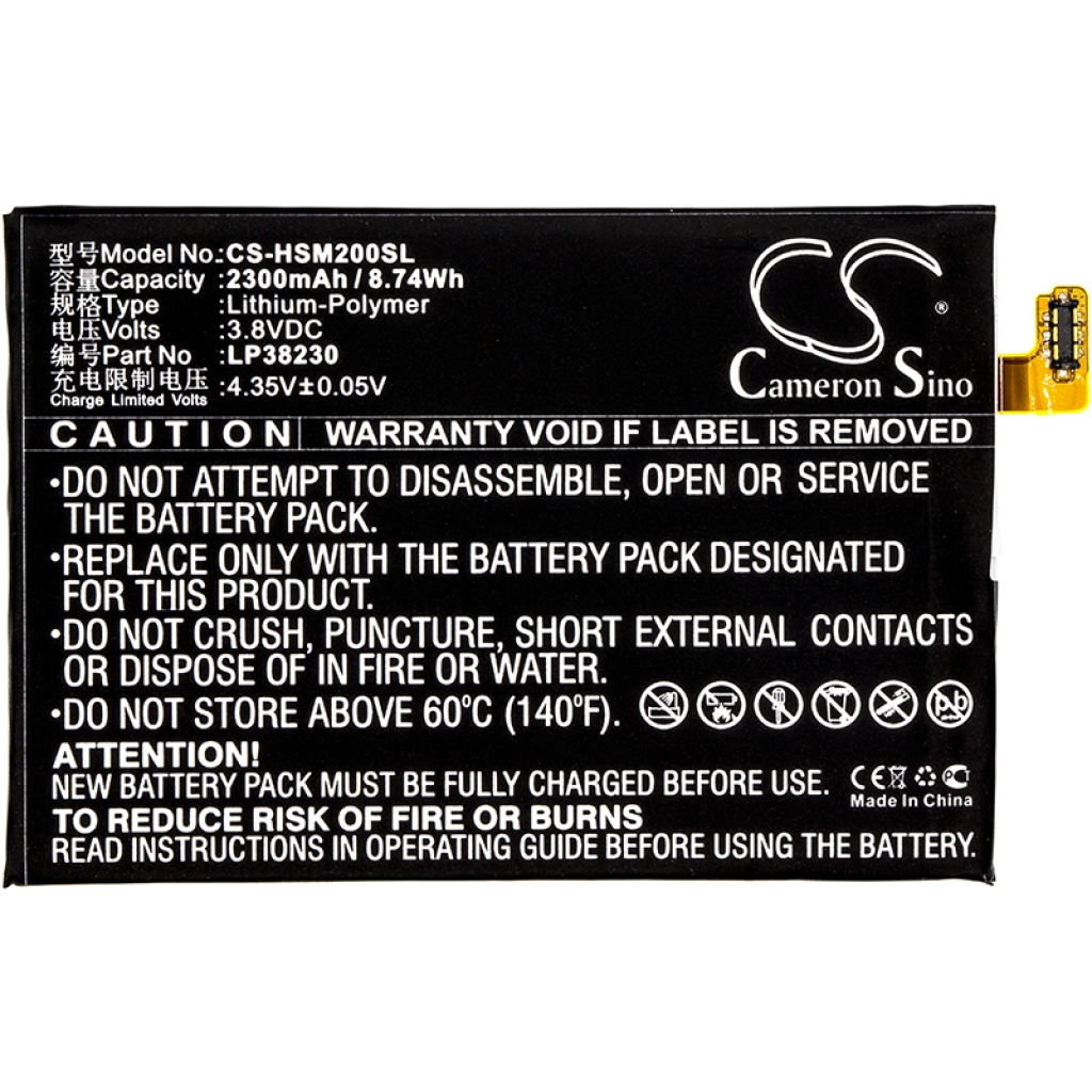 Compatible battery replacement for Hisense LP38230