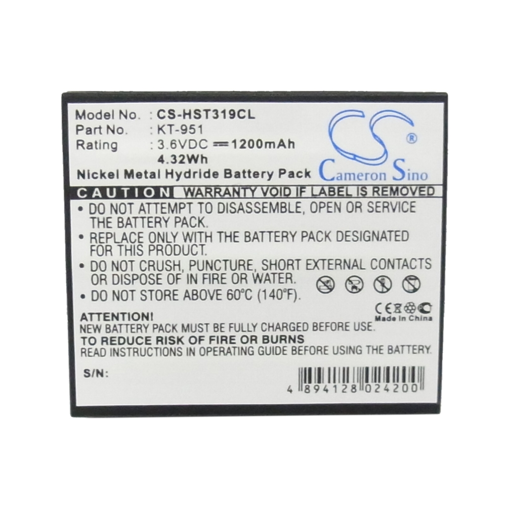 Compatible battery replacement for Loycom KT951