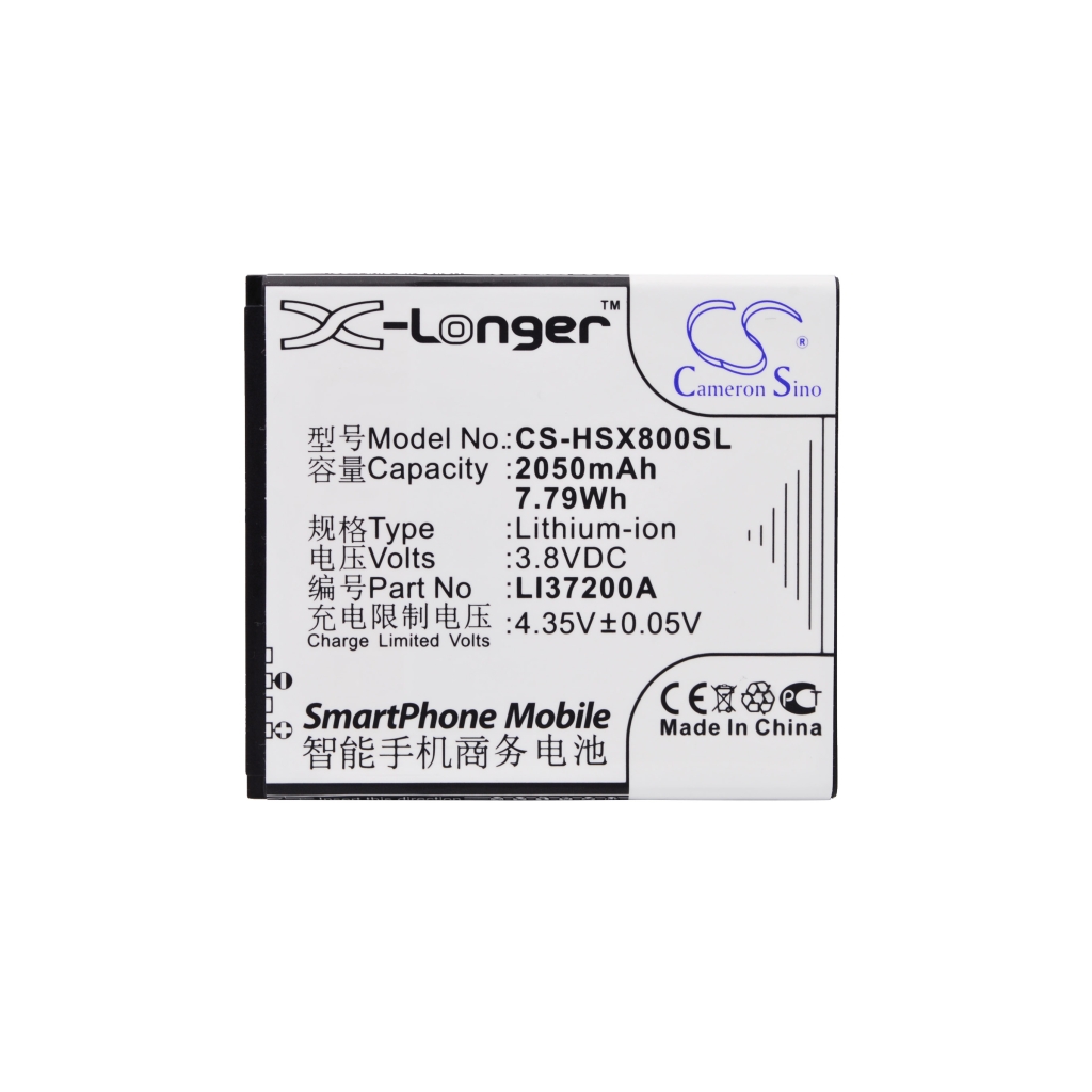 Compatible battery replacement for Hisense LI37200A