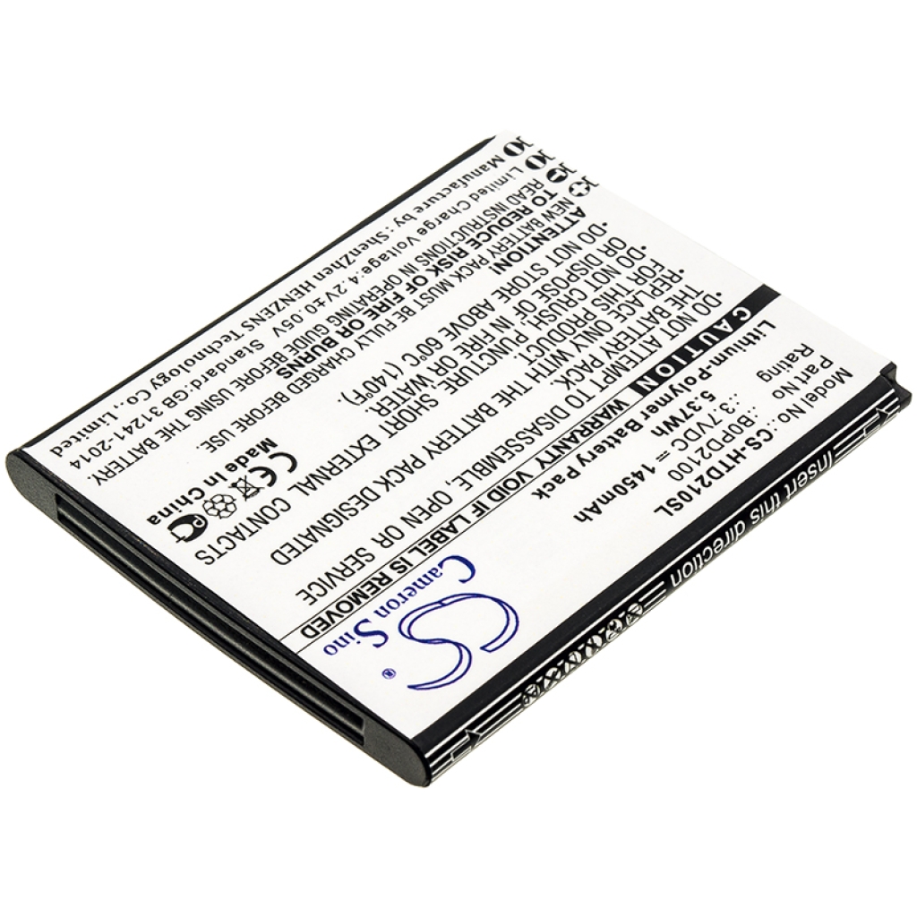 Compatible battery replacement for HTC B0PD2100