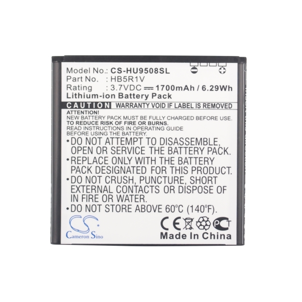 Compatible battery replacement for Huawei HB5R1V