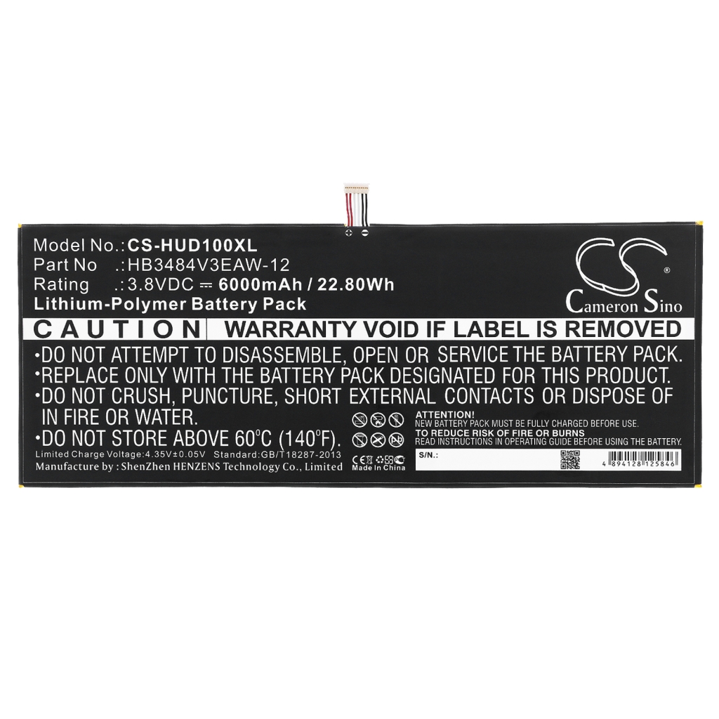 Tablette Batterie Huawei CS-HUD100XL