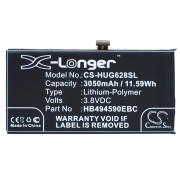 CS-HUG628SL<br />Batterie pour  remplace la batterie HB494590EBC