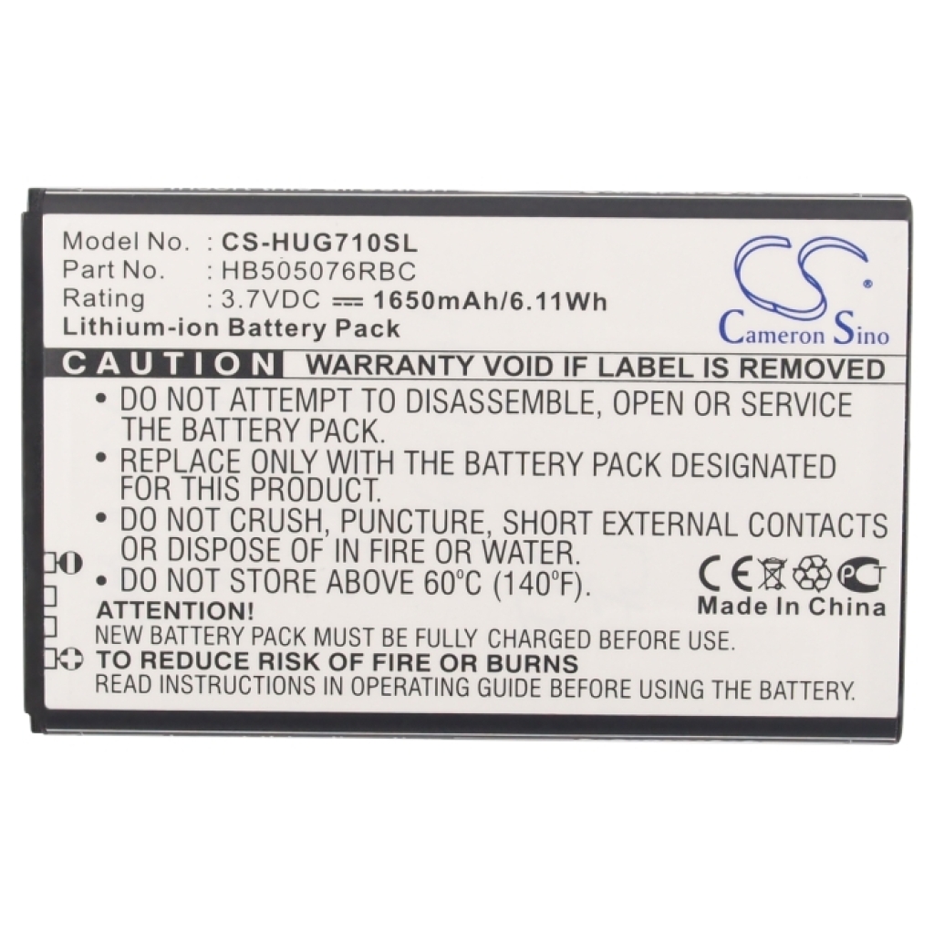 Battery Replaces HB505076RBC