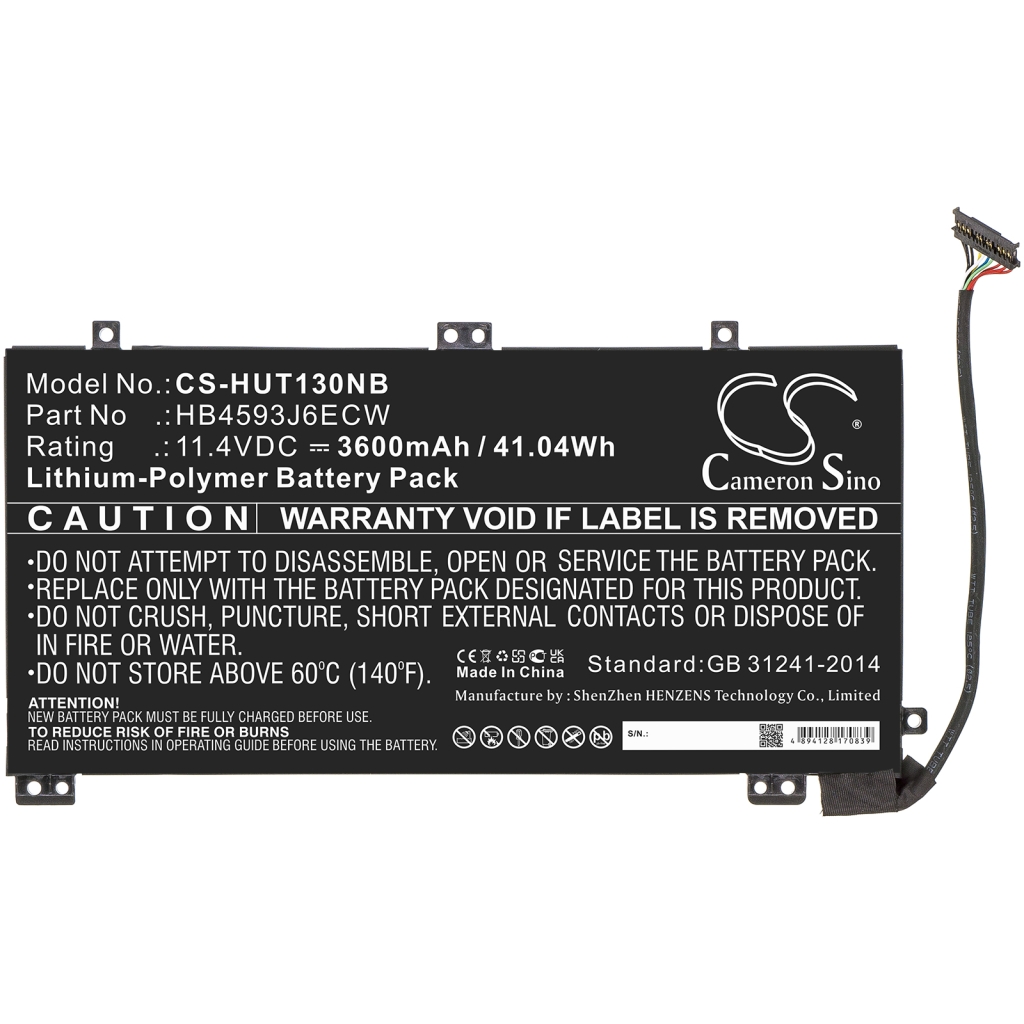 Batteries Remplace HB4593J6ECW