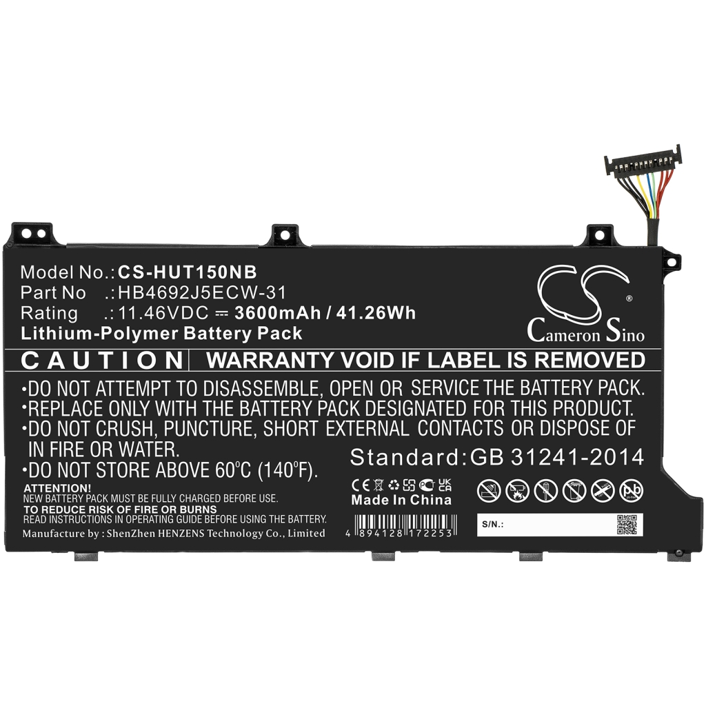 Batterie pour ordinateur portable Huawei CS-HUT150NB