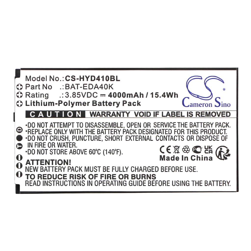 BarCode, Scanner Battery Honeywell CS-HYD410BL