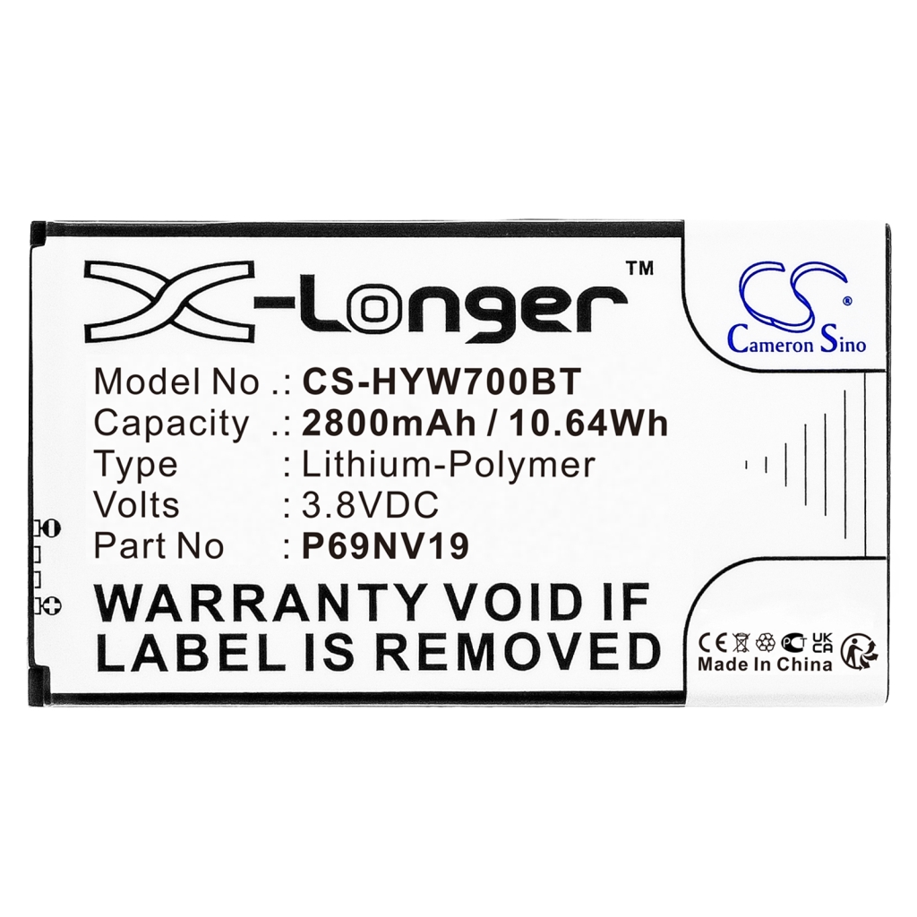 Compatible battery replacement for Honeywell P69NV19