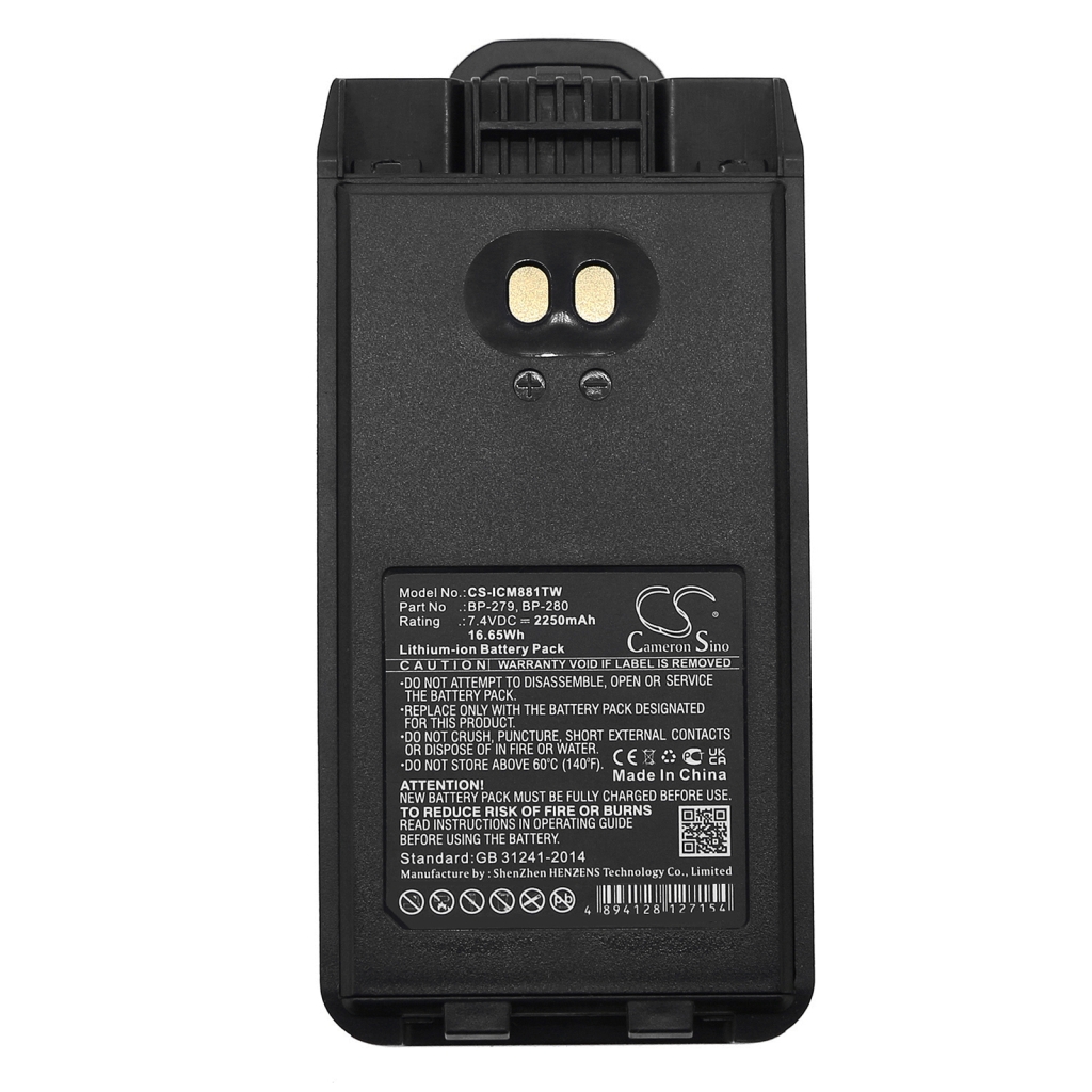 Two-Way Radio Battery Bearcom CS-ICM881TW