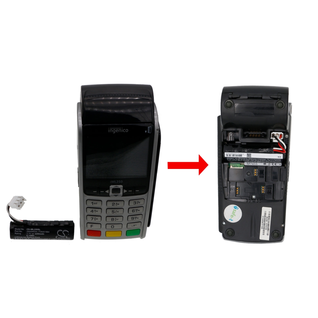 Terminal de paiement Batterie Ingenico IWL280 Bluetooth