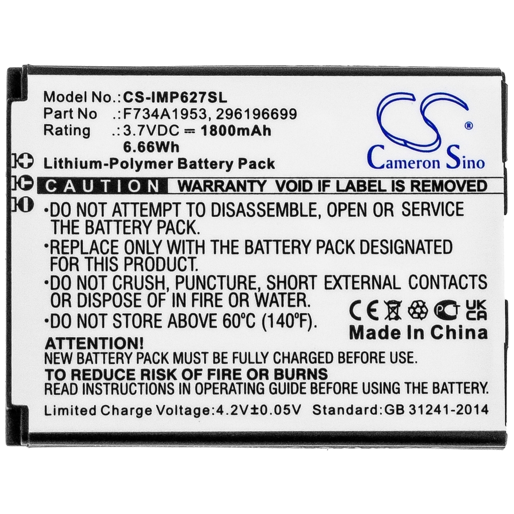 Batteries Remplace 296196699