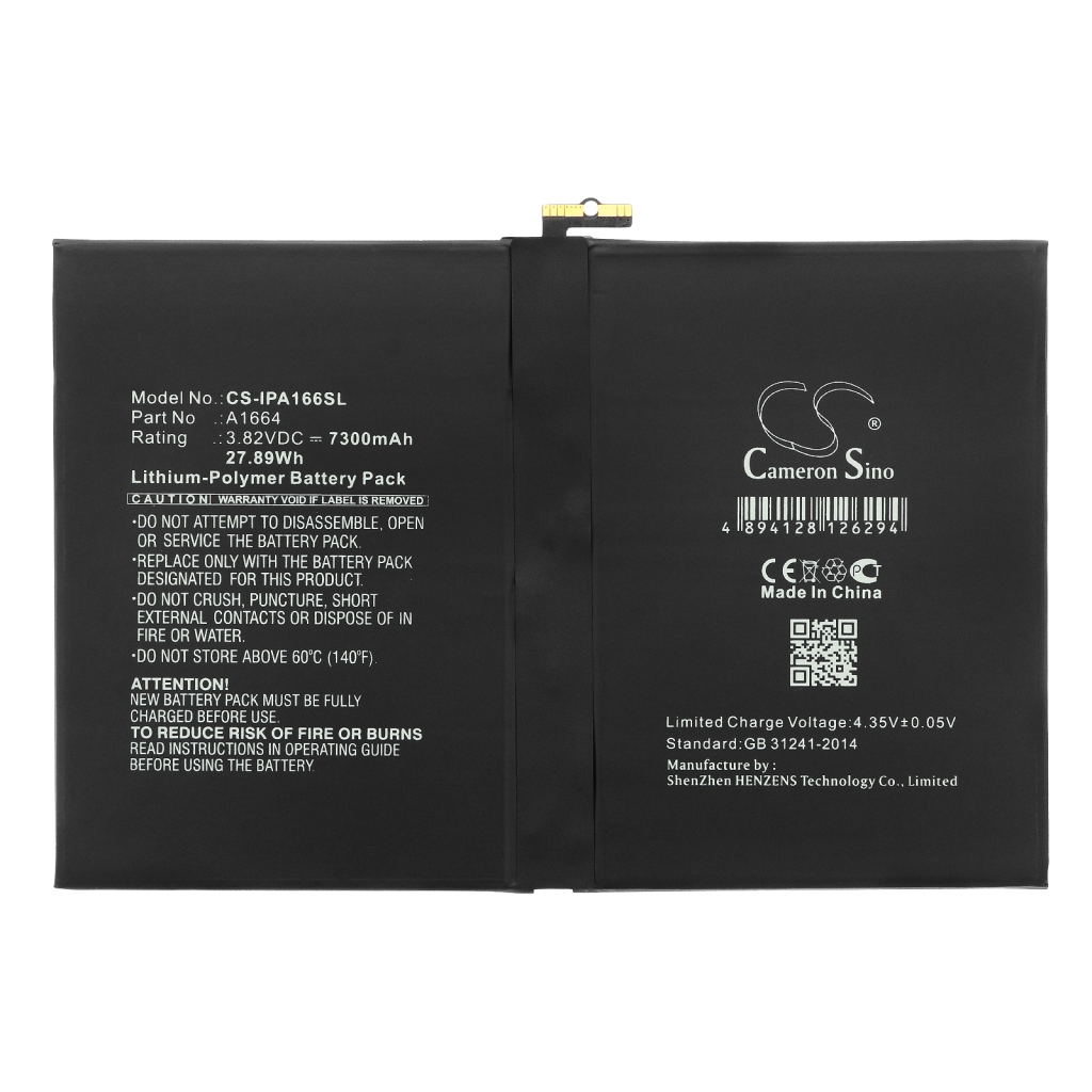 Tablette Batterie Apple CS-IPA166SL