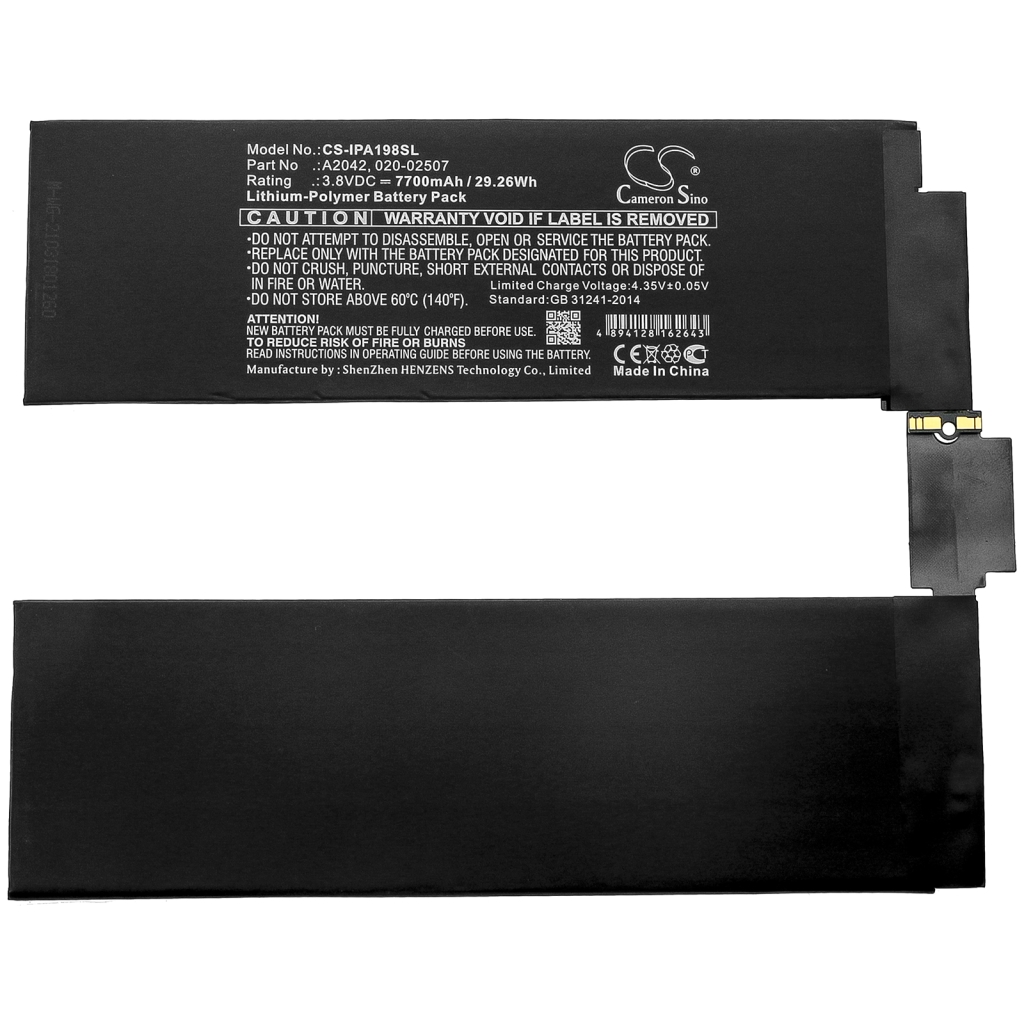 Tablette Batterie Apple CS-IPA198SL