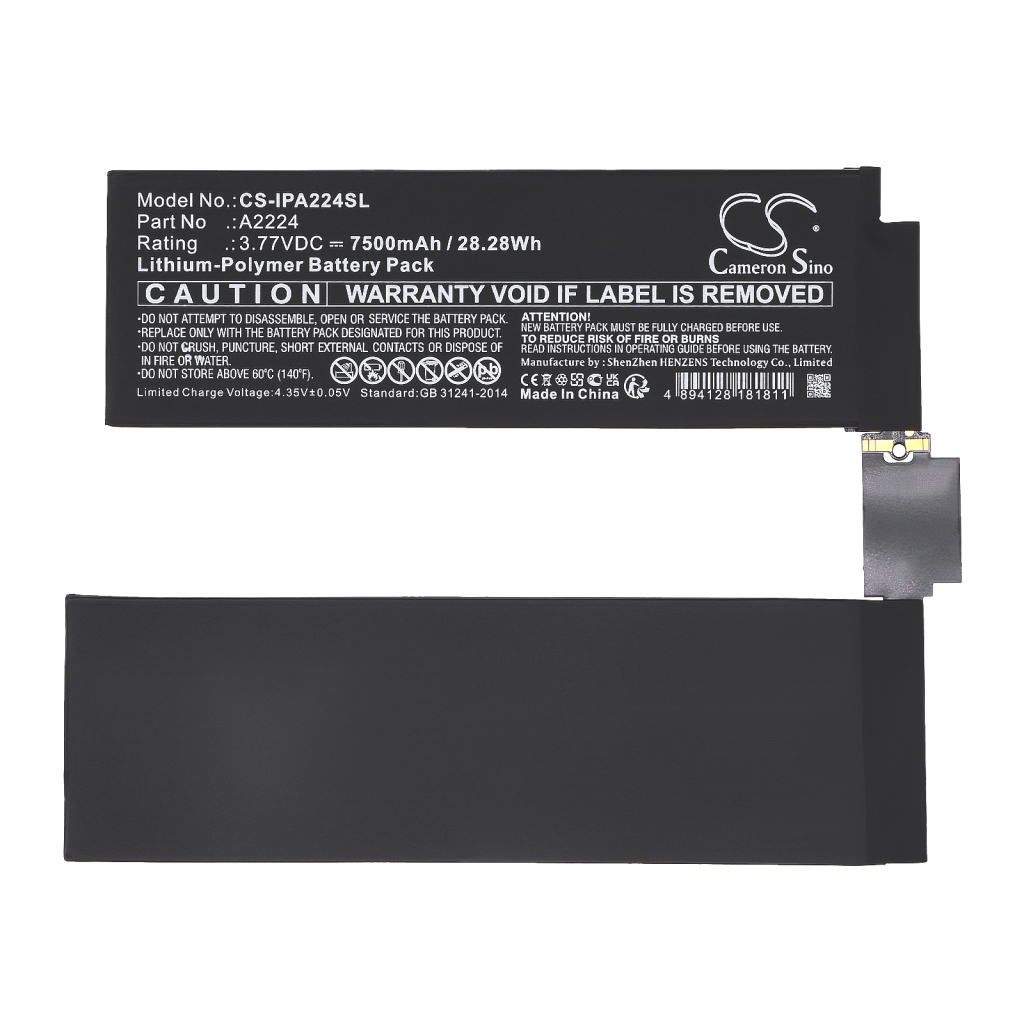 Compatible battery replacement for Apple A2224