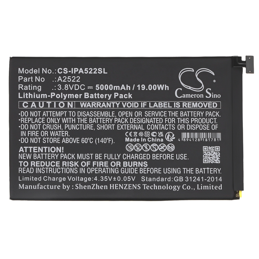 Compatible battery replacement for Apple A2522