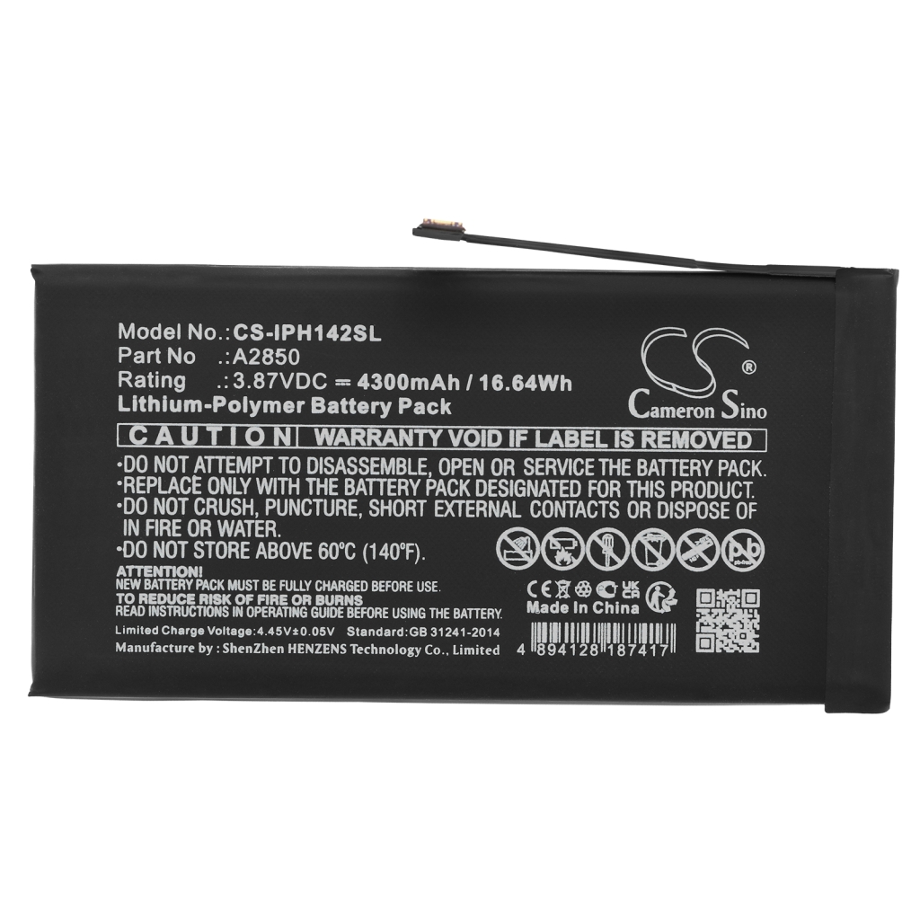 Compatible battery replacement for Apple A2850