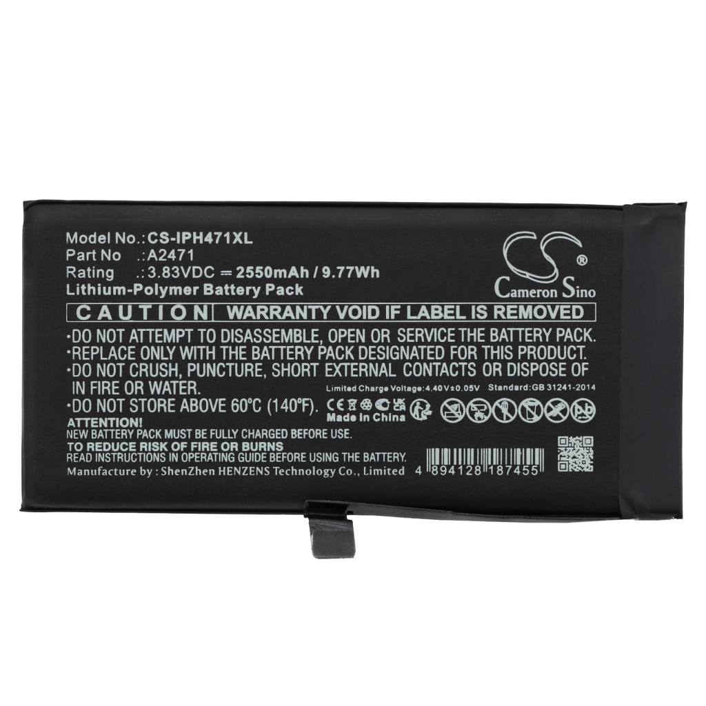 Compatible battery replacement for Apple A2471