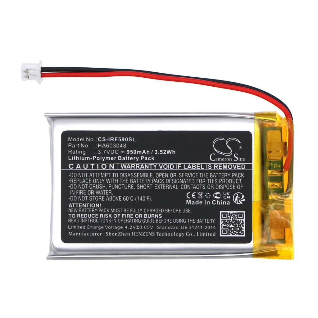 Compatible battery replacement for Iriver HA603048