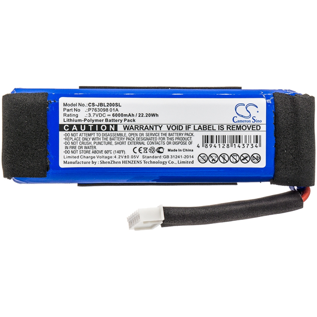 Compatible battery replacement for Jbl P763098 01A