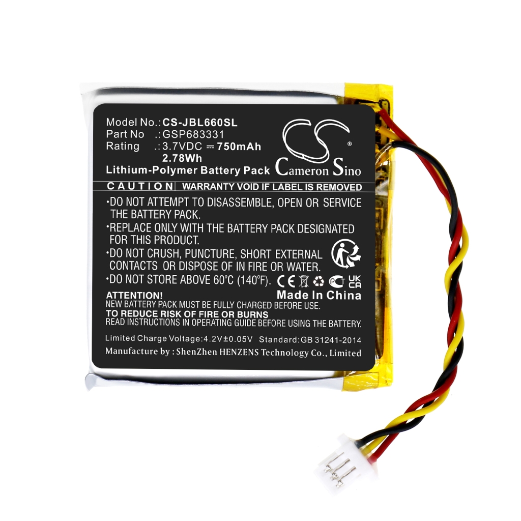 Compatible battery replacement for Jbl GSP683331