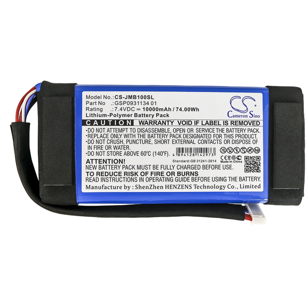 Compatible battery replacement for Jbl GSP0931134 01