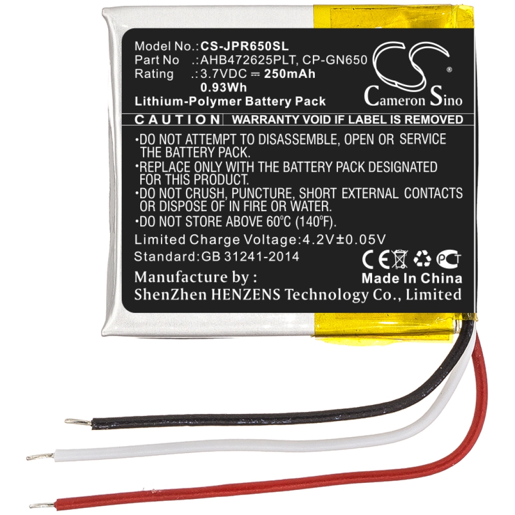 Batterie de casque d'écoute sans fil Jabra CS-JPR650SL