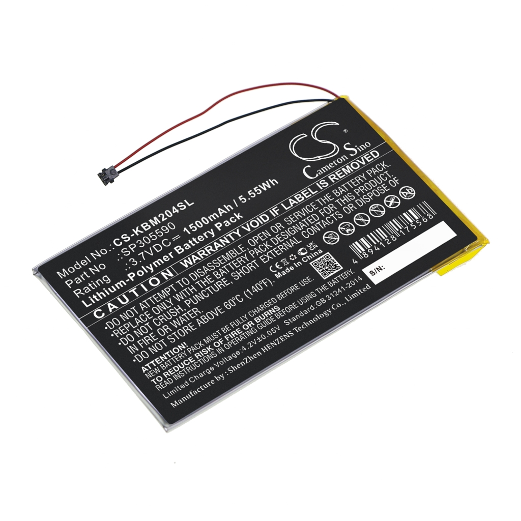 Remplacement de batterie compatible pour Kobo  SP305590