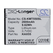 CS-KMT550SL<br />Batterie pour  remplace la batterie KAX55-BKBAK007752