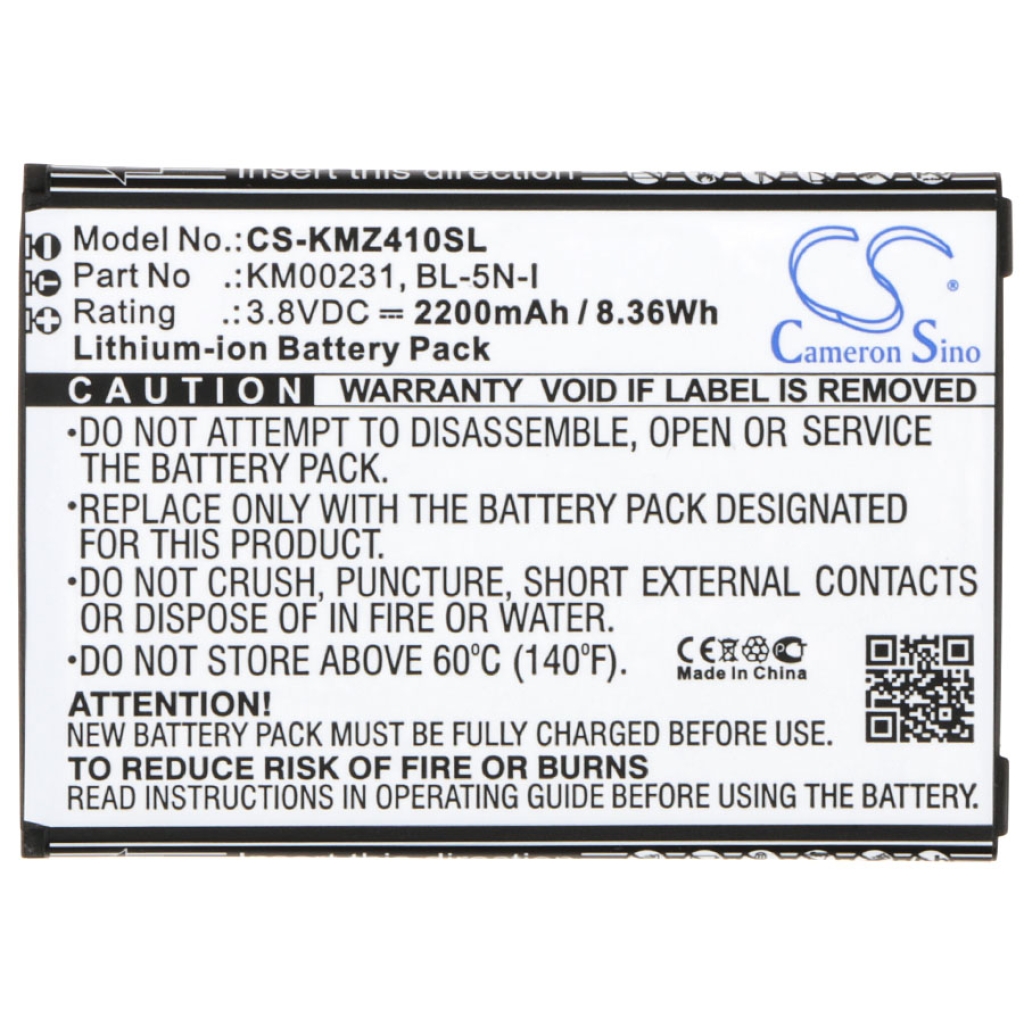 Compatible battery replacement for Kruger