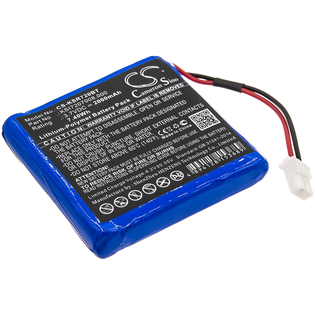 Compatible battery replacement for Ksenia KSI7207008.000